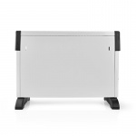 Nedis Convectorkachel | 2000 W | 3 Warmte Standen | Instelbare thermostaat | Omvalpreventie | Geïntegreerde handgrepen | Wit