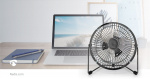 Nedis Tafelventilator | USB Gevoed | Diameter: 150 mm | 3 W | 1 Snelheid | Gun Metal Grijs