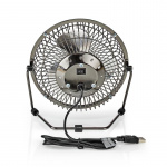 Nedis Tafelventilator | USB Gevoed | Diameter: 150 mm | 3 W | 1 Snelheid | Gun Metal Grijs