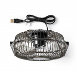 Nedis Tafelventilator | USB Gevoed | Diameter: 150 mm | 3 W | 1 Snelheid | Gun Metal Grijs