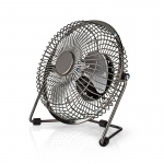 Nedis Tafelventilator | USB Gevoed | Diameter: 150 mm | 3 W | 1 Snelheid | Gun Metal Grijs