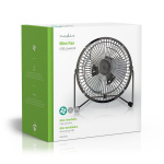 Nedis Tafelventilator | USB Gevoed | Diameter: 150 mm | 3 W | 1 Snelheid | Gun Metal Grijs