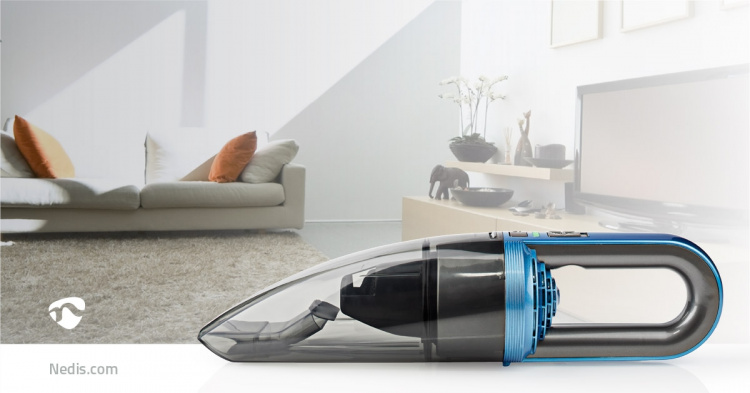 Nedis Handstofzuiger | 75 W | Oplaadbaar | Droog / Nat | Li-Ion | Blauw / Grijs