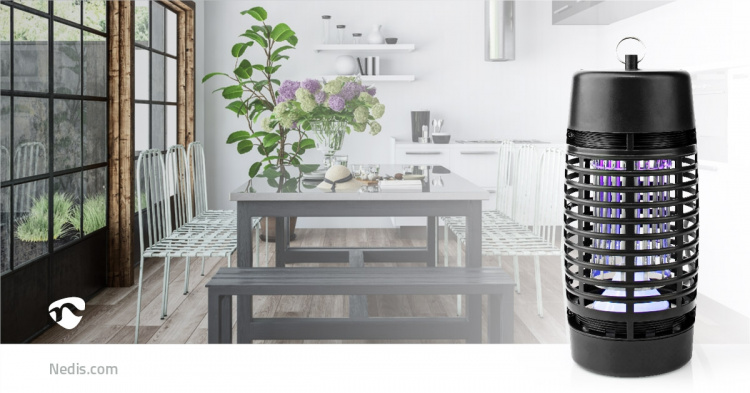 Nedis Elektrische Muggenlamp | 3 W | Type lamp: LED-Lamp | Effectief bereik: 30 m² | Zwart Nedis Elektrische Muggenlamp | 3 W | Type lamp: LED-Lamp | Effectief bereik: 30 m² | Zwart