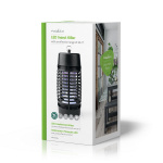 Nedis Elektrische Muggenlamp | 3 W | Type lamp: LED-Lamp | Effectief bereik: 30 m² | Zwart Nedis Elektrische Muggenlamp | 3 W | Type lamp: LED-Lamp | Effectief bereik: 30 m² | Zwart