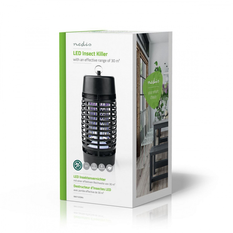 Nedis Elektrische Muggenlamp | 3 W | Type lamp: LED-Lamp | Effectief bereik: 30 m² | Zwart Nedis Elektrische Muggenlamp | 3 W | Type lamp: LED-Lamp | Effectief bereik: 30 m² | Zwart
