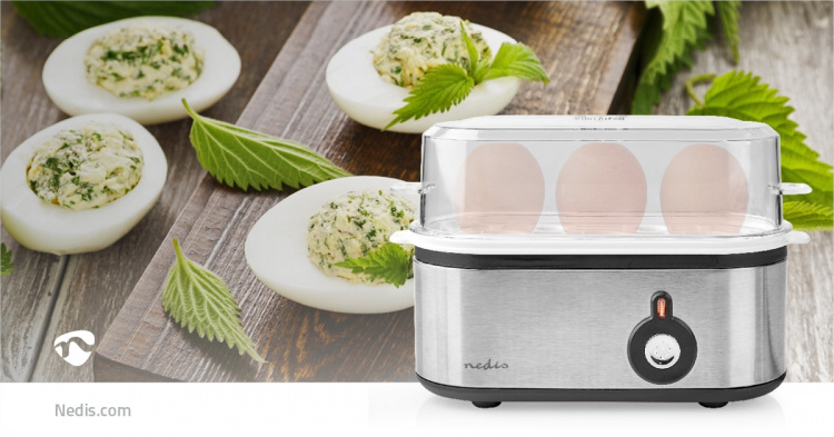 Nedis Eierkoker | Maatbeker | Aluminium / Zwart