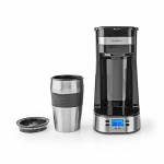 Nedis Koffiezetapparaat | Filter Koffie | 0.4 l | 1 Kopjes | Timer schakelaar | Zilver / Zwart