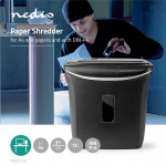 Nedis Papierversnipperaar | Kruissnede | 6x A4-pagina\'s | 12 l | Veiligheidsnorm: DIN 4 | 300 W | Zwart