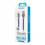 Forever Tornado - USB-C kabel voor snel opladen (3A), 1m, marineblauw