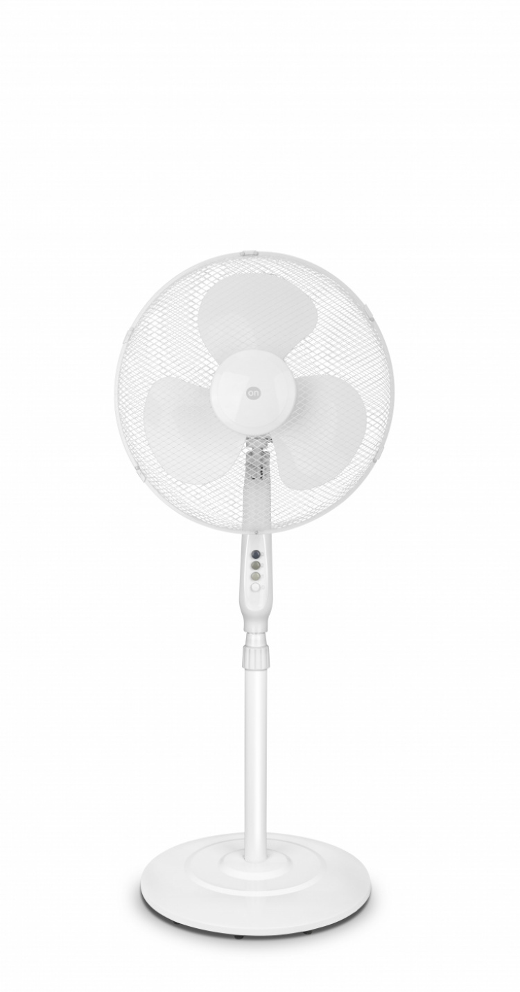 Vloerventilator, 40 cm, laag geluidsniveau, 3 snelheden, ronde voet