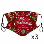 Mondbeschermer met kerstmotief (Merry X-mas), 3-pack Mondbeschermer met kerstmotief (Merry X-mas), 3-pack