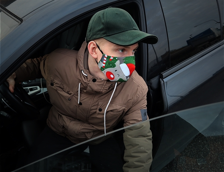 Mondbeschermer met kerstmotief (Merry X-mas)