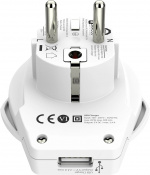 SKROSS Wereld naar Europa adapter, geïntegreerde USB-poort SKROSS Wereld naar Europa adapter, geïntegreerde USB-poort