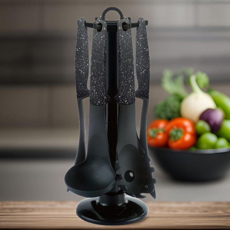 Keukengerei set 7-delig, draaibaar, om te koken Keukengerei set 7-delig, draaibaar, om te koken