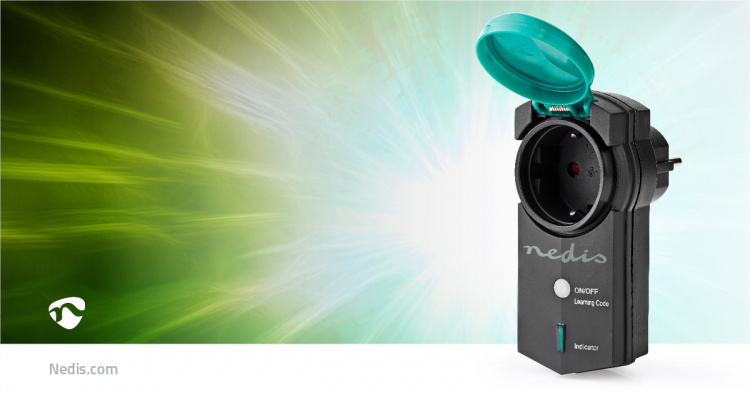 Nedis RF-stekker | Mesh / RF, frequentie 433 MHz | IP44 | 3680 W | Randaarde stekker / Type F (CEE 7/7) | -20 - 50 °C | Groen / Zwart Nedis RF-stekker | Mesh / RF, frequentie 433 MHz | IP44 | 3680 W | Randaarde stekker / Type F (CEE 7/7) | -20 - 50 °C | Groen / Zwart