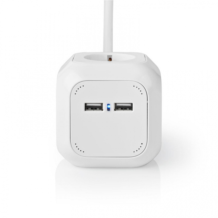 Nedis Stekkerdoos | Randaarde stekker / Type F (CEE 7/7) | 4-wegs | 1.50 m | 3680 W | 16 A | Soort aarding: Zijcontacten | 230 V AC 50/60 Hz | Hoek van stopcontact: 90 ° | H05VV-F 3G 1,5 mm² | Wit Nedis Stekkerdoos | Randaarde stekker / Type F (CEE 7/7) | 4-wegs | 1.50 m | 3680 W | 16 A | Soort aarding: Zijcontacten | 230 V AC 50/60 Hz | Hoek van stopcontact: 90 ° | H05VV-F 3G 1,5 mm² | Wit