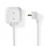 Nedis Stekkerdoos | Randaarde stekker / Type F (CEE 7/7) | 4-wegs | 1.50 m | 3680 W | 16 A | Soort aarding: Zijcontacten | 230 V AC 50/60 Hz | Hoek van stopcontact: 90 ° | H05VV-F 3G 1,5 mm² | Wit Nedis Stekkerdoos | Randaarde stekker / Type F (CEE 7/7) | 4-wegs | 1.50 m | 3680 W | 16 A | Soort aarding: Zijcontacten | 230 V AC 50/60 Hz | Hoek van stopcontact: 90 ° | H05VV-F 3G 1,5 mm² | Wit