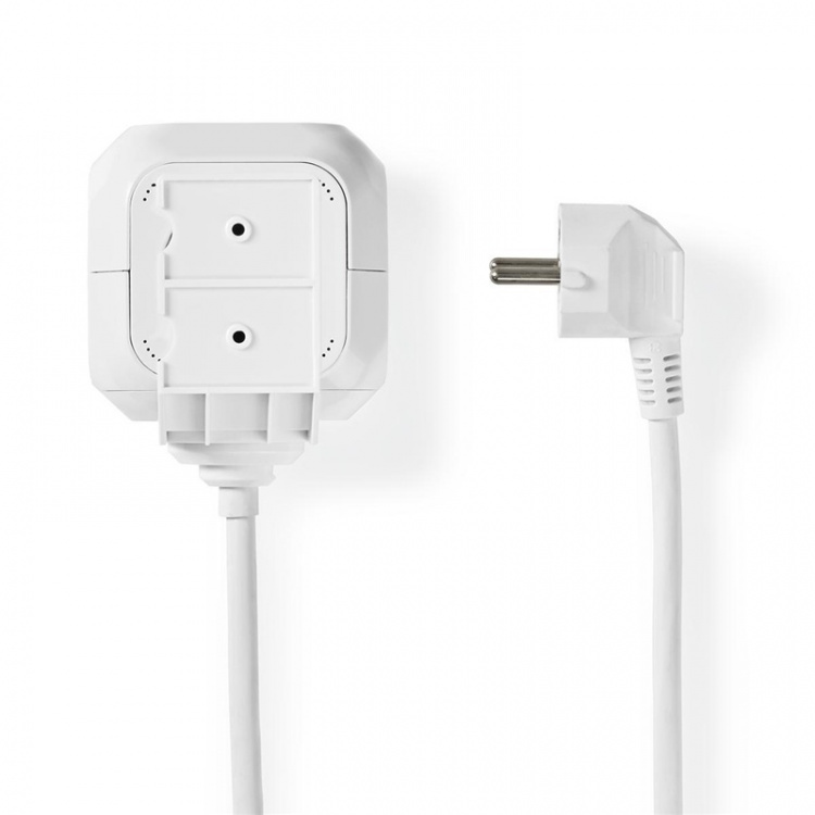 Nedis Stekkerdoos | Randaarde stekker / Type F (CEE 7/7) | 4-wegs | 1.50 m | 3680 W | 16 A | Soort aarding: Zijcontacten | 230 V AC 50/60 Hz | Hoek van stopcontact: 90 ° | H05VV-F 3G 1,5 mm² | Wit Nedis Stekkerdoos | Randaarde stekker / Type F (CEE 7/7) | 4-wegs | 1.50 m | 3680 W | 16 A | Soort aarding: Zijcontacten | 230 V AC 50/60 Hz | Hoek van stopcontact: 90 ° | H05VV-F 3G 1,5 mm² | Wit