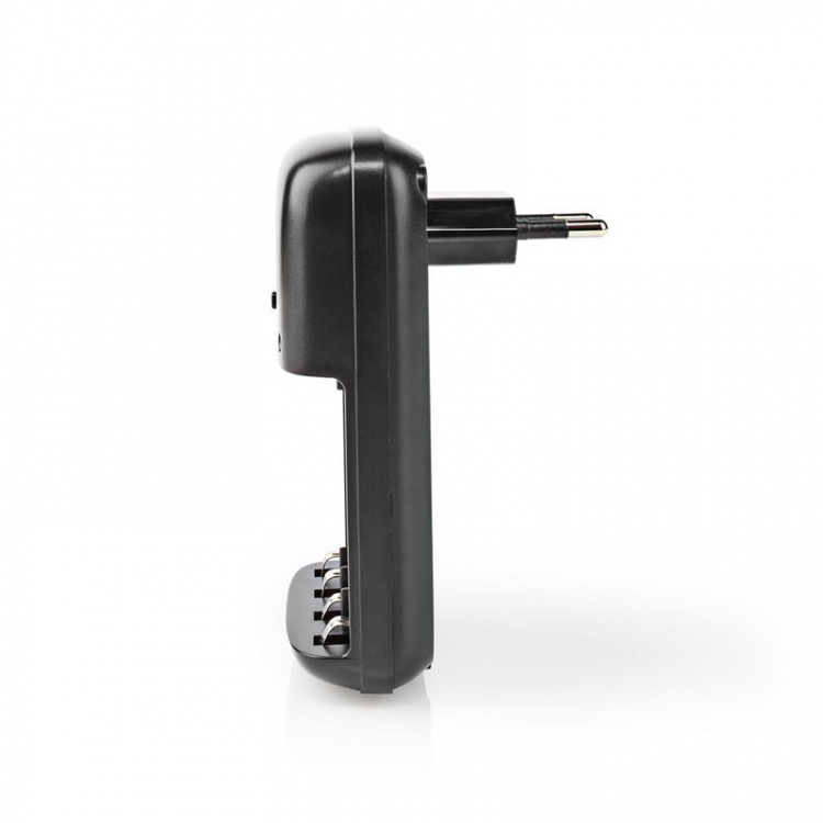 Nedis NiMH-Batterijlader AA / AAA | 1.2 / 9 V DC | 0.5 A | Druppelladen | Type C (CEE 7/16) | Batterijtype: AA / AAA / E-Blok (9V) | Zwart
