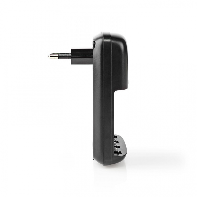 Nedis NiMH-Batterijlader AA / AAA | 1.2 / 9 V DC | 0.5 A | Druppelladen | Type C (CEE 7/16) | Batterijtype: AA / AAA / E-Blok (9V) | Zwart