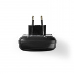 Nedis NiMH-Batterijlader AA / AAA | 1.2 / 9 V DC | 0.5 A | Druppelladen | Type C (CEE 7/16) | Batterijtype: AA / AAA / E-Blok (9V) | Zwart