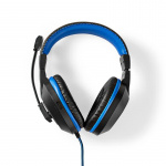 Nedis Gaming Combo Kit | 4-in-1 | Toetsenbord, Koptelefoon, Muis en Muismat | Blauw / Zwart | QWERTZ | Duits