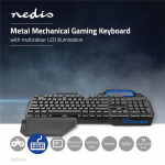 Nedis Bedraad Gaming Toetsenbord | USB | Mechanische Toetsen | RGB | US internationaal | US Internationaal | USB Gevoed | Lengte stroomkabel: 1.70 m | Gaming