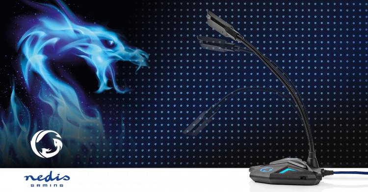 Nedis Streaming- en Gamingmicrofoon | Gebruikt voor: Desktop / Notebook | USB | Uitgangen audio / video / data: 1x 3.5 mm Audio Out | Aan/uit knop | Koptelefoonoutput Nedis Streaming- en Gamingmicrofoon | Gebruikt voor: Desktop / Notebook | USB | Uitgangen audio / video / data: 1x 3.5 mm Audio Out | Aan/uit knop | Koptelefoonoutput