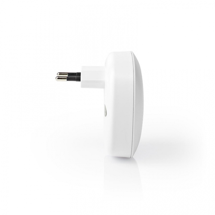 Nedis Draadloze Deurbelset | Netvoeding | 220 - 240 V AC 50 Hz | 1x CR2032 | Volume: 80 dB | Signaalbereik: 300 m | IP44 | Instelbaar volume | 36 Melodiën | 1 Ontvanger | Wit