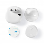 Nedis Draadloze Deurbelset | Netvoeding | 220 - 240 V AC 50 Hz | 1x CR2032 | Volume: 80 dB | Signaalbereik: 300 m | IP44 | Instelbaar volume | 36 Melodiën | 1 Ontvanger | Wit