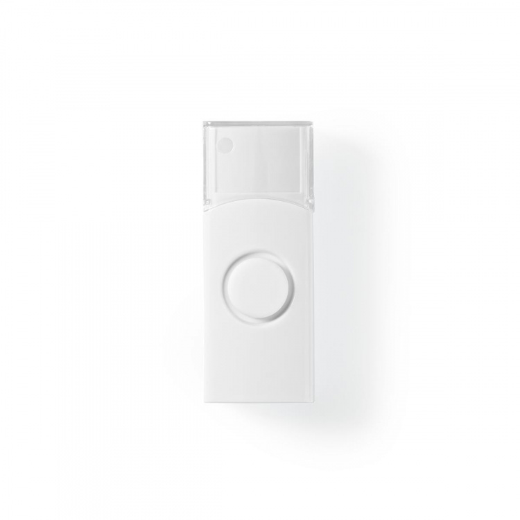 Nedis Draadloze Deurbelset | Netvoeding | 220 - 240 V AC 50 Hz | 1x CR2032 | Volume: 80 dB | Signaalbereik: 300 m | IP44 | Instelbaar volume | 36 Melodiën | 1 Ontvanger | Wit