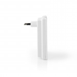 Nedis Draadloze Deurbelset | Netvoeding | 220 - 240 V AC 50 Hz | 1x CR2032 | Volume: 80 dB | Signaalbereik: 300 m | IP44 | Instelbaar volume | 36 Melodiën | 1 Ontvanger | Wit