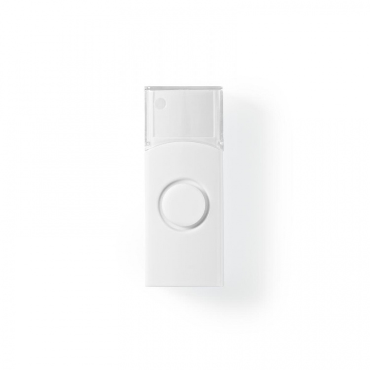 Nedis Draadloze Deurbelset | Netvoeding | 220 - 240 V AC 50 Hz | 1x CR2032 | Volume: 80 dB | Signaalbereik: 300 m | IP44 | Instelbaar volume | 36 Melodiën | 1 Ontvanger | Wit