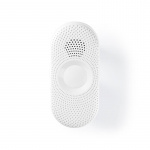 Nedis Draadloze Deurbelset | Netvoeding | 220 - 240 V AC 50 Hz | 1x CR2032 | Volume: 80 dB | Signaalbereik: 300 m | IP44 | Instelbaar volume | 36 Melodiën | 1 Ontvanger | Grijs / Wit
