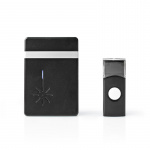 Nedis Draadloze Deurbelset | Batterij Gevoed | 3 V DC | 1x CR2032 | Volume: 80 dB | Signaalbereik: 300 m | IP44 | 36 Melodiën | 1 Ontvanger | Zwart Nedis Draadloze Deurbelset | Batterij Gevoed | 3 V DC | 1x CR2032 | Volume: 80 dB | Signaalbereik: 300 m | IP44 | 36 Melodiën | 1 Ontvanger | Zwart