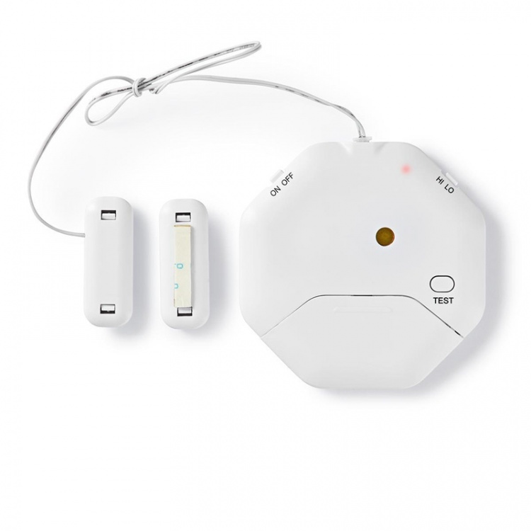 Nedis Deurstop-Raamalarm | Batterij Gevoed | 2x CR2032 | 85 dB | Wit Nedis Deurstop-Raamalarm | Batterij Gevoed | 2x CR2032 | 85 dB | Wit