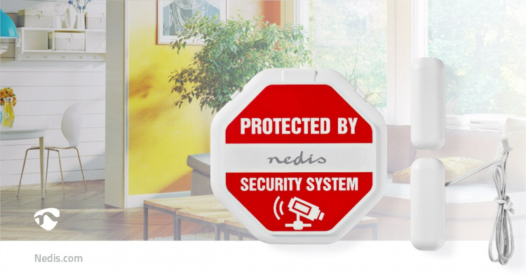 Nedis Deurstop-Raamalarm | Batterij Gevoed | 2x CR2032 | 85 dB | Wit Nedis Deurstop-Raamalarm | Batterij Gevoed | 2x CR2032 | 85 dB | Wit