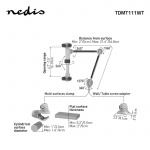 Nedis Tablet Standaard | Universeel | Interactief | Metaal / Wit