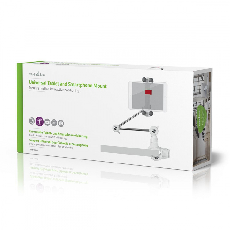 Nedis Tablet Standaard | Universeel | Interactief | Metaal / Wit