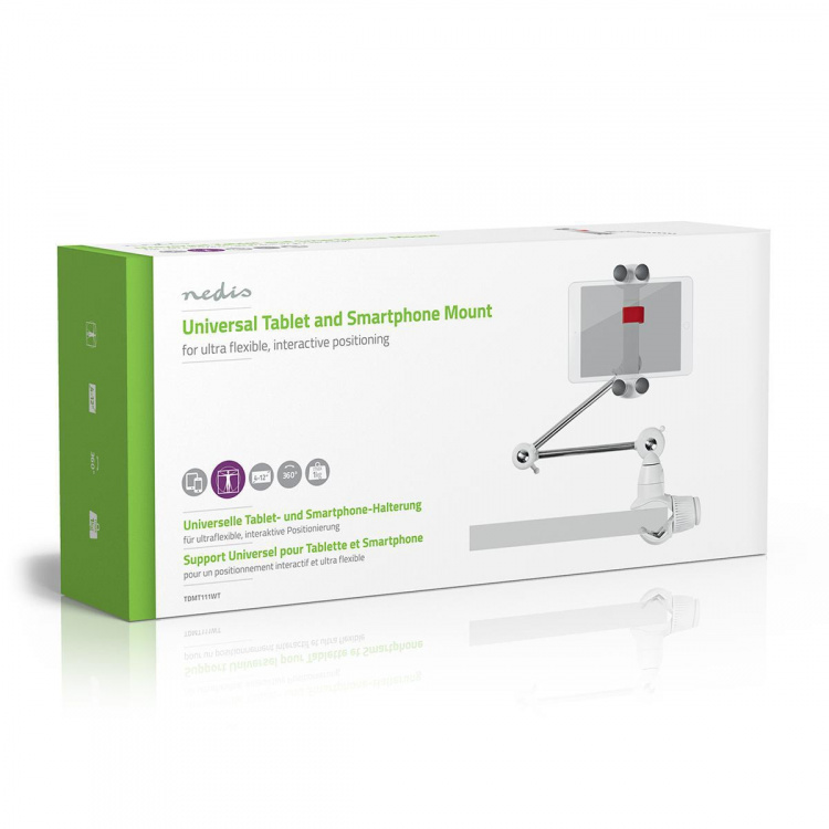 Nedis Tablet Standaard | Universeel | Interactief | Metaal / Wit