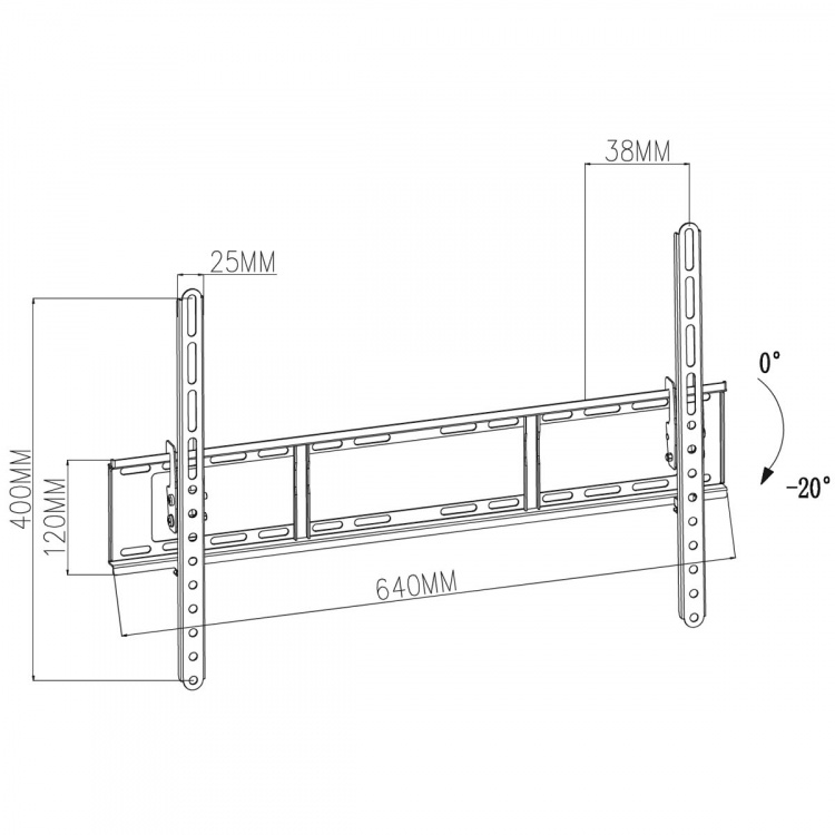 Nedis Kantelbare TV-Muurbeugel | 37 - 70  Nedis Kantelbare TV-Muurbeugel | 37 - 70