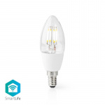 Nedis SmartLife LED Filamentlamp | E14 | 400 lm | 5 W | Warm Wit | 2700 K | Glas | Android™ / IOS | Kaars | 1 Stuks Nedis SmartLife LED Filamentlamp | E14 | 400 lm | 5 W | Warm Wit | 2700 K | Glas | Android™ / IOS | Kaars | 1 Stuks