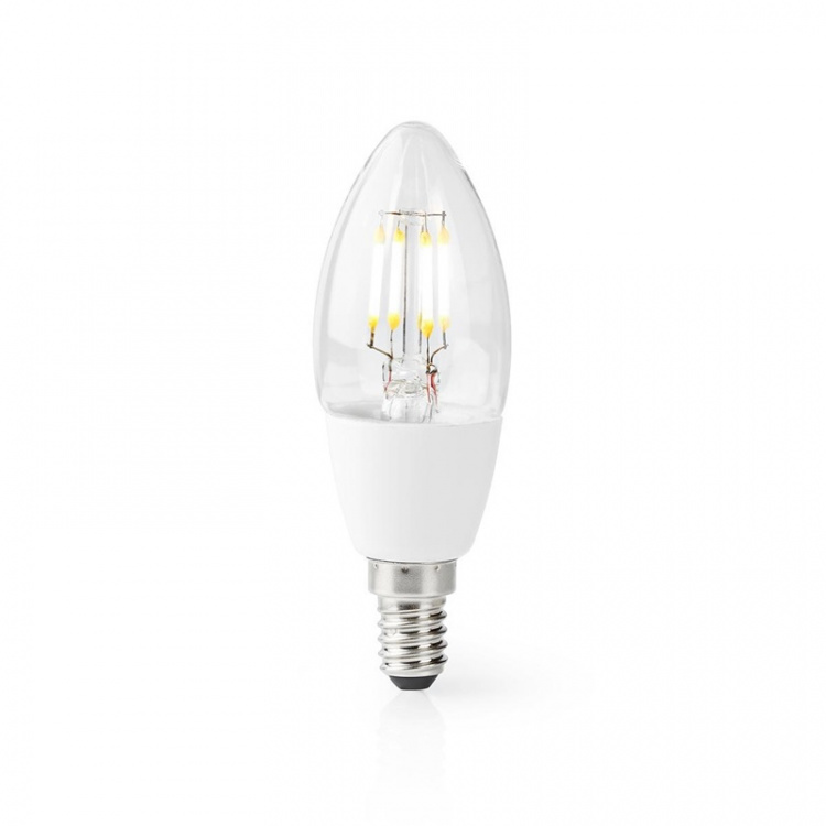 Nedis SmartLife LED Filamentlamp | E14 | 400 lm | 5 W | Warm Wit | 2700 K | Glas | Android™ / IOS | Kaars | 1 Stuks Nedis SmartLife LED Filamentlamp | E14 | 400 lm | 5 W | Warm Wit | 2700 K | Glas | Android™ / IOS | Kaars | 1 Stuks
