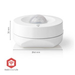 Nedis SmartLife Bewegingssensor | Batterij Gevoed | IP20 | Detectiehoek: 120 ° | Detectiebereik: 5 m | Max. batterijduur: 12 Maanden | Wit