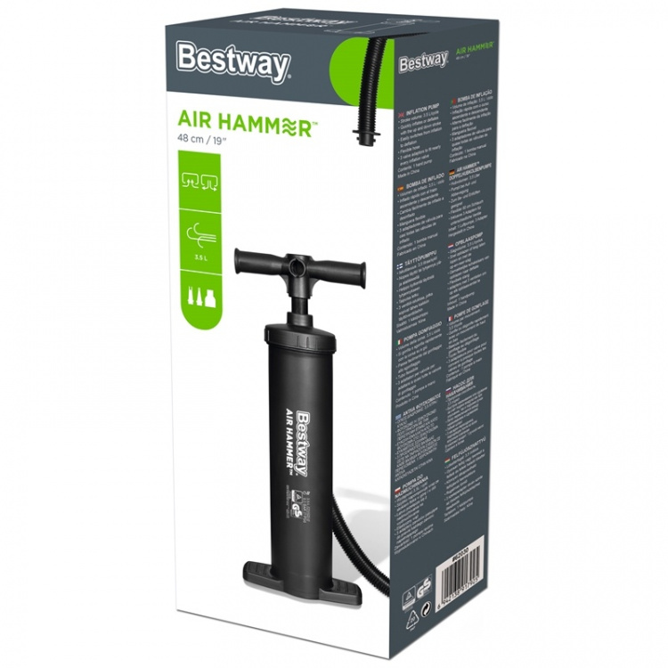 Bestway Luchtpomp Air Hammer 48cm - Dubbelwerkende handpomp