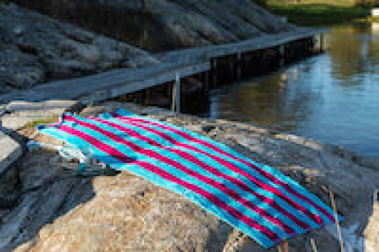 Lord Nelson VICTORY Beach Towel Cabana, Marin/Röd, 80x160 cm