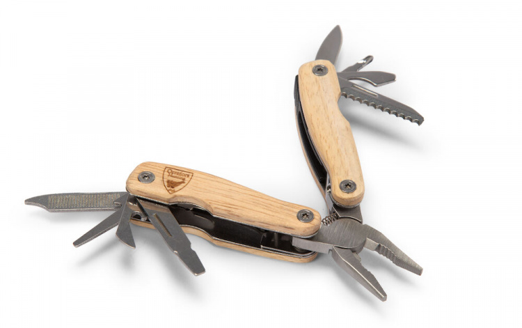 Orrefors Hunting Multi-tool, rubberhouten handvat, 8 gereedschappen