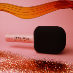 Maxlife MXBM-600 - Draadloze karaokemicrofoon met ingebouwde luidspreker, roze