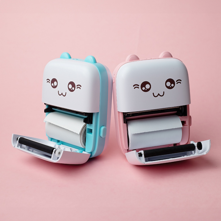 Maxlife MXTP-100 Thermische Printer - Draagbare Miniprinter met Bluetooth, Roze 